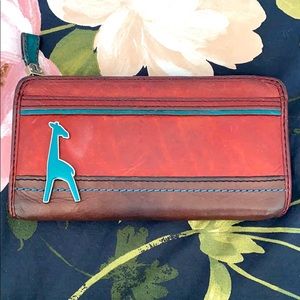 Giraffe themed fossil wallet